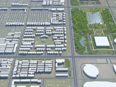 Anyang Henan China 40km Free low-poly 3D model