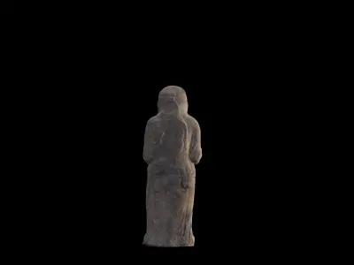 Korean Traditional Guardian Statue  3D model