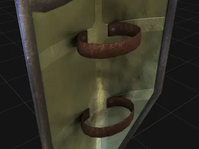 Dragon Scale Shield Low-poly 3D model