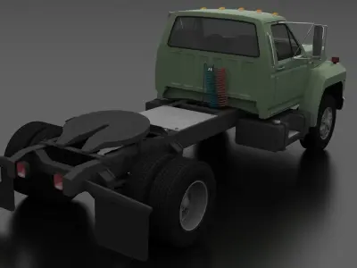 F-Series F-800 Semi Truck Day Cab 1980 Low-poly 3D model
