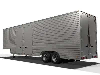 Vintage Moving Van 3D model