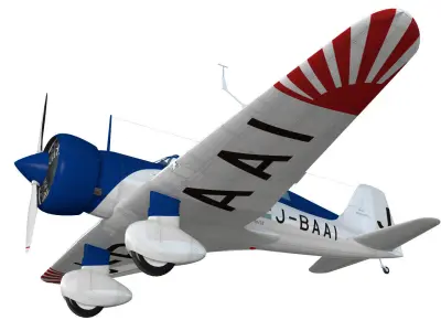 Mitsubishi Ki15 Babs 3D model buy