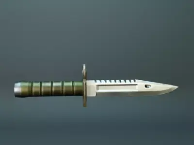 Low Poly M9 Bayonet Knife   Game Ready 3D Model Low-poly 3D model