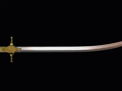 Karabela sabre Low-poly 3D model