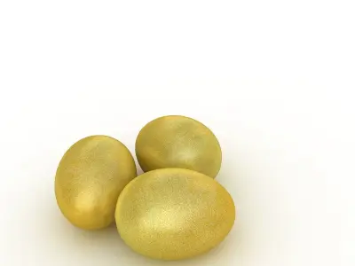 Eggs Gold 3D model purchase