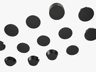 Screw Heads Collection 1 Low-poly 3D model
