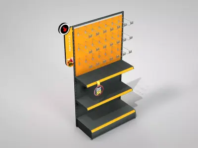 Supermarket Shelf Mixed 3D model