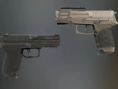 Sig Sauer SP2022 Low-poly 3D model