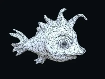 Cartoon Fish Low-poly 3D model shop