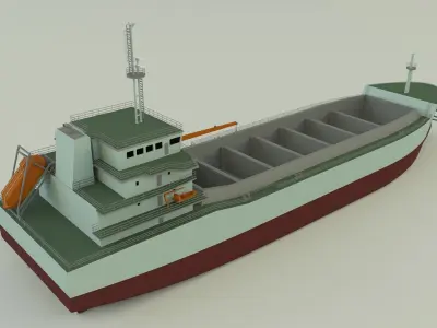 Dry cargo ship 3D model
