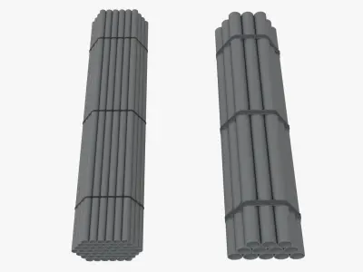 Pipes Stack Low-poly 3D model