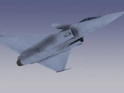 Dassault Rafale Jet Fighter Low-poly 3D model