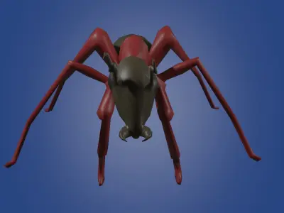 Animated model of an ant Low-poly 3D model