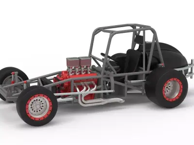 Vintage Pavement Silver Crown Car Base Scale 1 to 25 3D print model