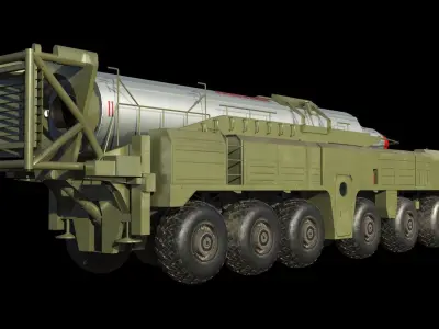 Musudan missile launcher 3D model purchase