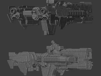 UNSC Paris Class Frigate Free 3D model