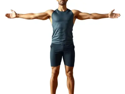 Athletic Fitness Pose model pack Low-poly 3D model