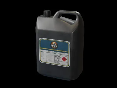 Oil Storage Container Low-poly 3D model