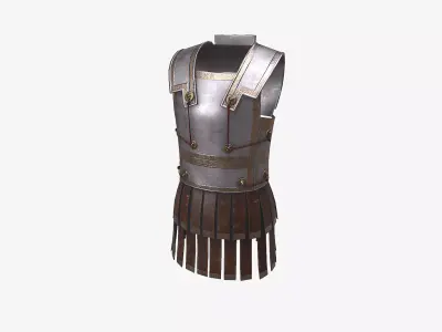 Ancient Armor PhillipsCuirass 3D Model Game Ready PBR Low Poly Low-poly 3D model