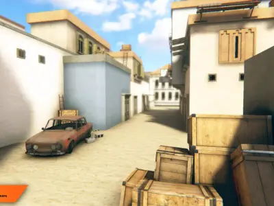 FPS map - eastern city and props 3D model