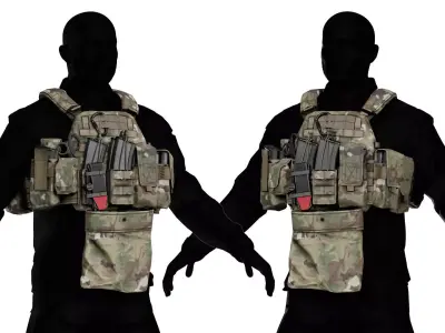 WARRIOR ASSAULT DCS PLATE CARRIER VEST V3 Low-poly 3D model