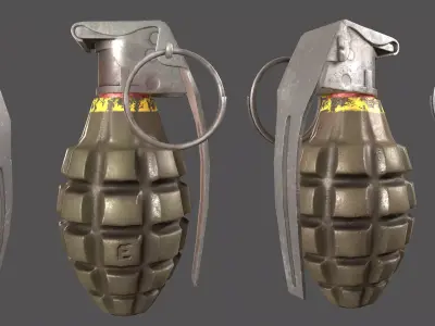 Granat grenade Low-poly 3D model