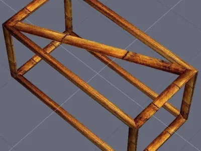 Wooden Box Free 3D model buy