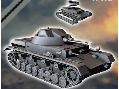 Flakpanzer IV AA Kugelblitz - miniatures tabletop scenery 3D print model