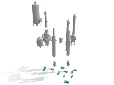 Process Plant UAE - Equipment 3D model