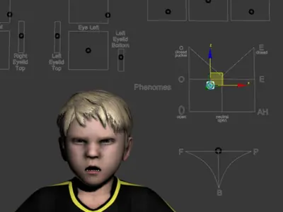 Youth Boy Soccer Player Rigged Character 3D model