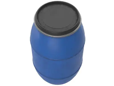 Plastic Barrel 1 Low-poly 3D model