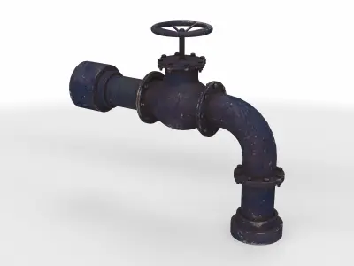 gas water pipe 01 3D model