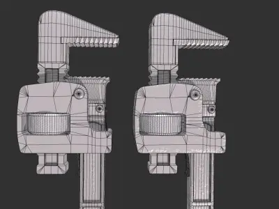 Wrench hammer Low-poly 3D model purchase