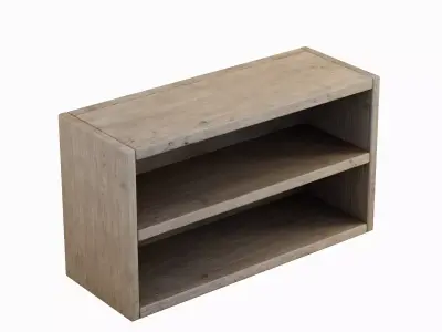 Simple Wooden Bookshelf 04 Low-poly 3D model
