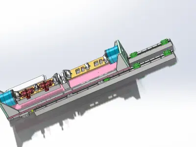 Double work position platform 3D model