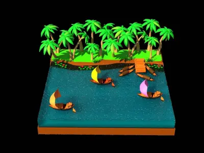 Land HT6 Low-poly 3D model