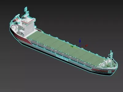 Handysize General Cargo Ship 25000 to 35000 DWT 3D model 3D model