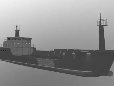 Fishing Vessel Ship Low-poly 3D model