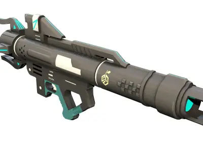 3D model SCI-FI BAZOOKA Low-poly 3D model