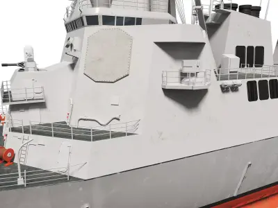 CombatShip Low-poly 3D model