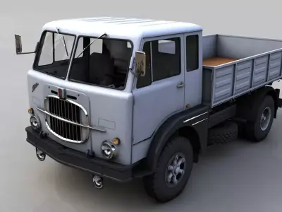 Fiat 682N 1960 Low-poly 3D model
