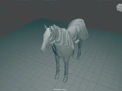  Medieval War Horse - 3D Model Free low-poly 3D model