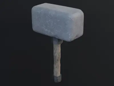 Sledgehammer - Game Ready - Low - Poly 3D Model Low-poly 3D model