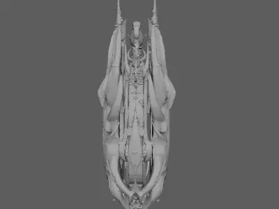 Space Ship 3D model 9