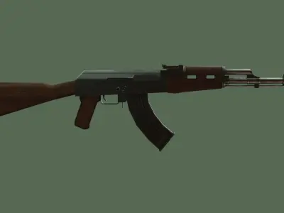 Ak-47 ak - rifle Low-poly 3D model purchase
