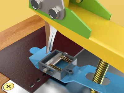 LEATHER HOLE PUNCHER PLIERS 3D model