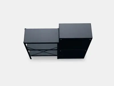BROR shelf with cupboard Low-poly 3D model