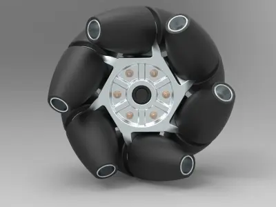 Mecanum wheel 3D model by 3DTechDesign