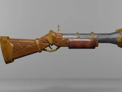 Gun Lowpoly Low-poly 3D model purchase