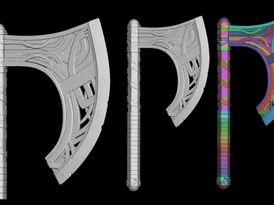 Fantasy Axe 3D model purchase
